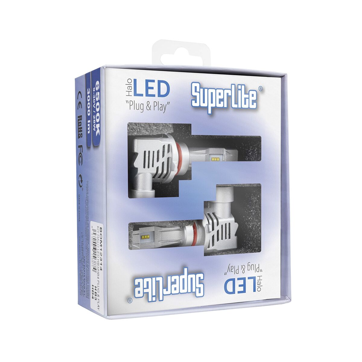 Halogen LED-konverteringssats Superlite BOM12314 HB4 HB3 28 W 6500 K LED (2 antal) - 6