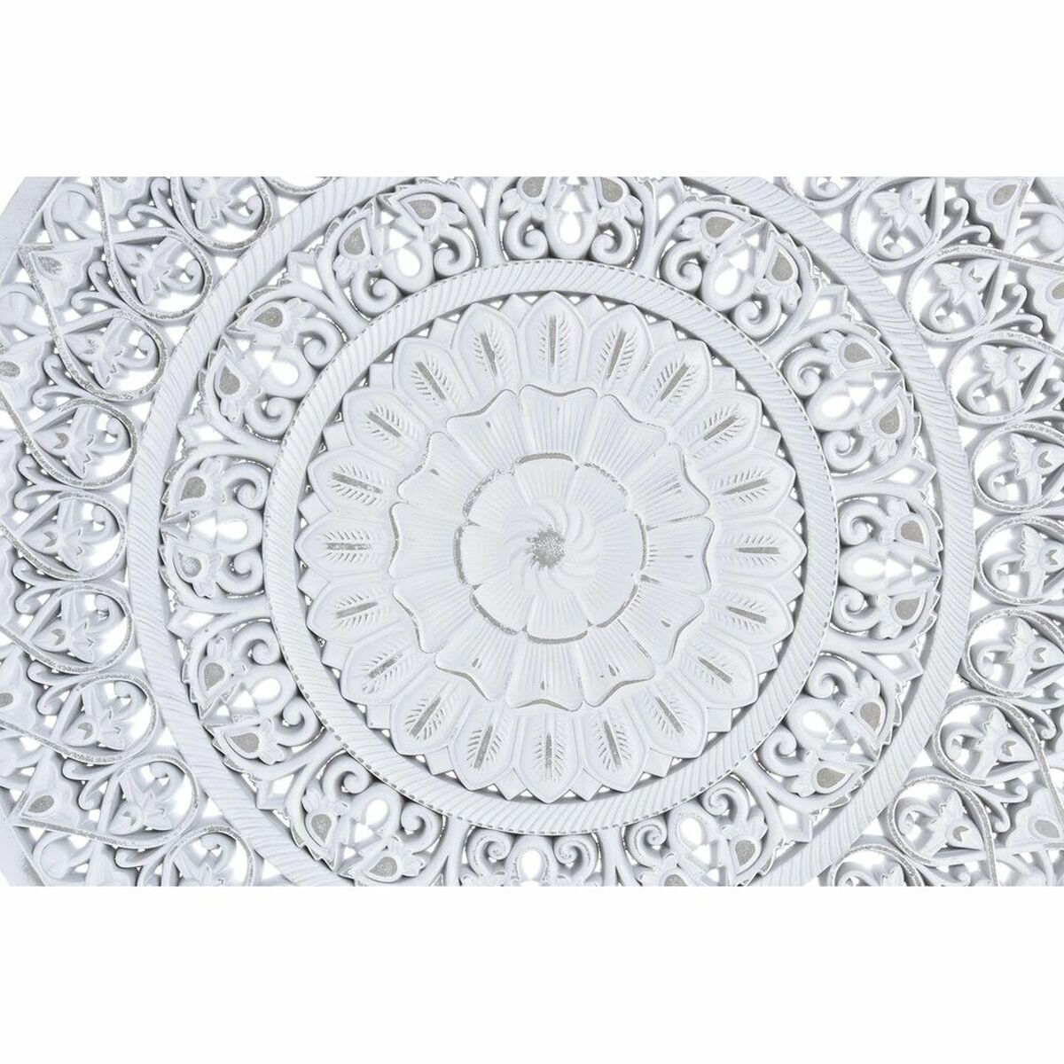 Väggdekoration DKD Home Decor MDF Vit Mandala (60 x 2 x 60 cm) - 3