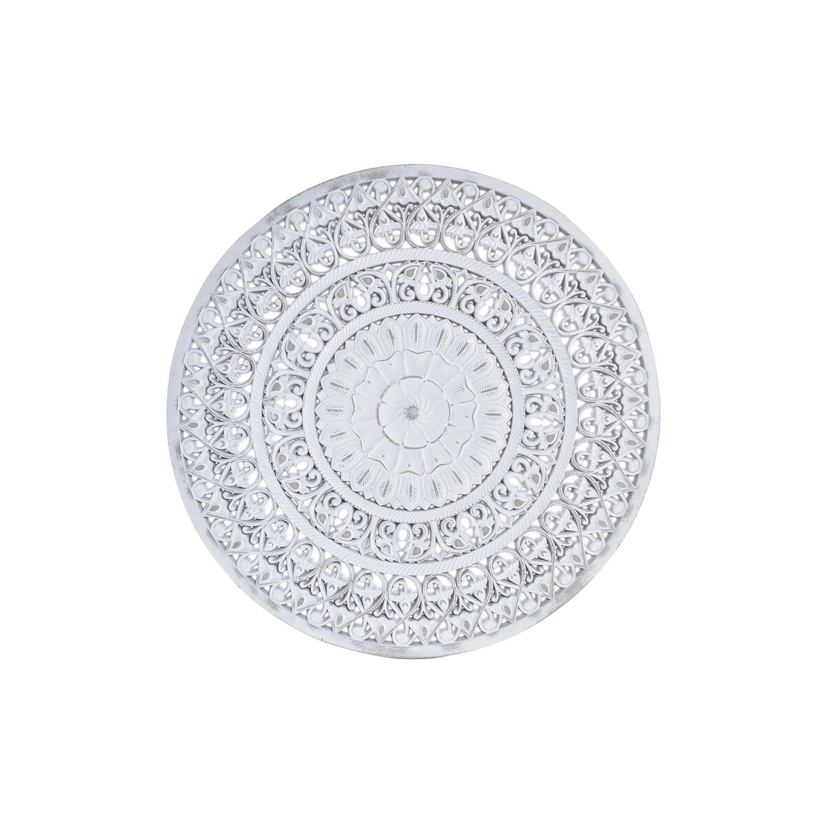 Väggdekoration DKD Home Decor MDF Vit Mandala (60 x 2 x 60 cm)