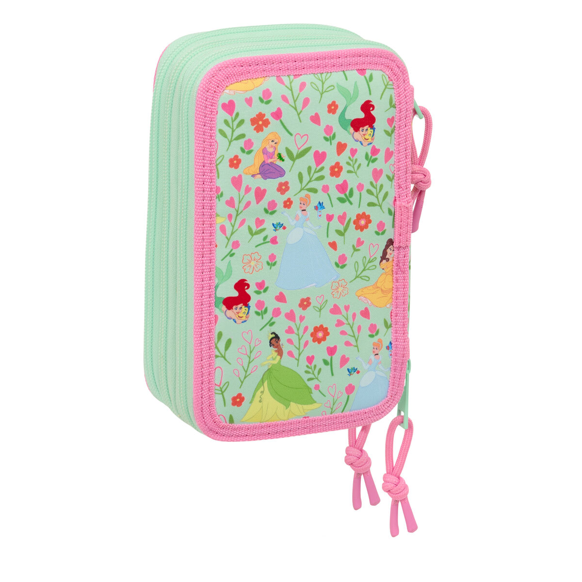 Pennfodral med tillbehör Disney Princess Bloom Rosa Aquamarine 12,5 x 19,5 x 5,5 cm 37 Delar - 4