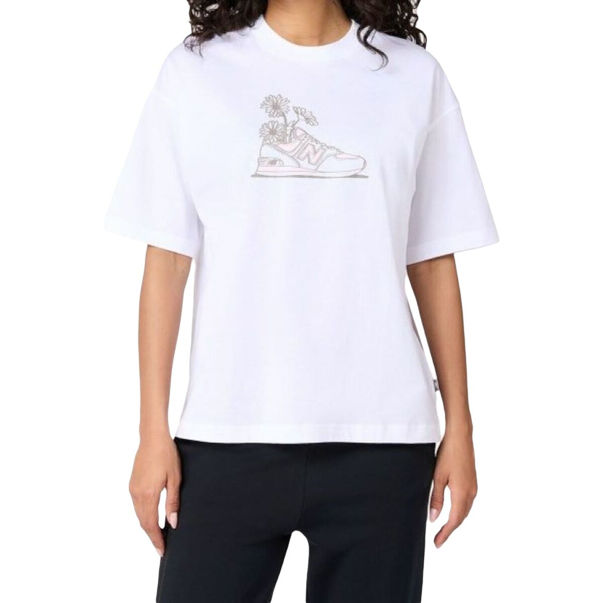 T-shirt med kortärm Dam New Balance WT43556 WT Vit