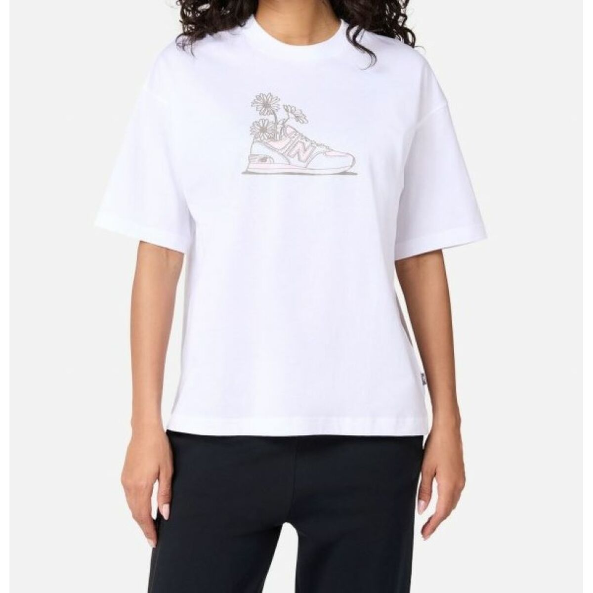 T-shirt med kortärm Dam New Balance WT43556 WT Vit - 2
