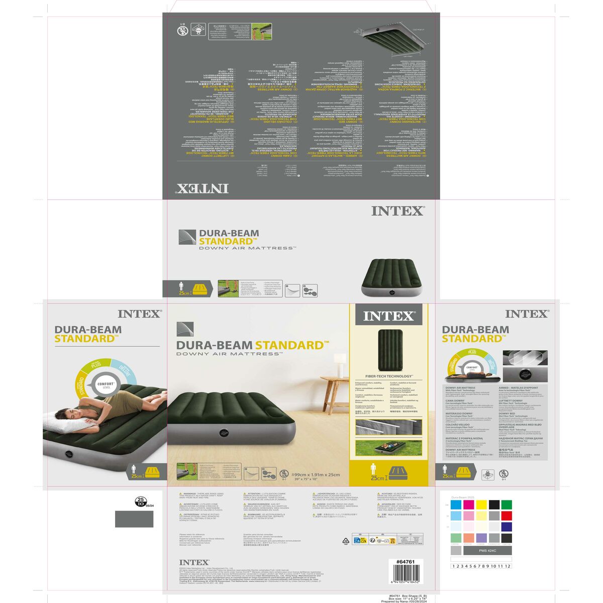 Luftmadrass Intex 99 x 25 x 191 cm (4 antal) - 16