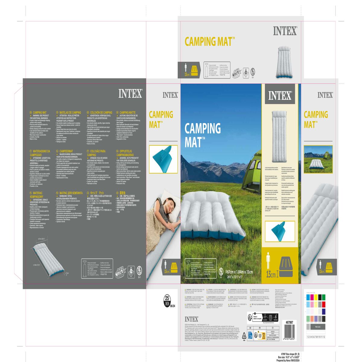 Luftmadrass Intex 67 x 17 x 184 cm (6 antal) - 13
