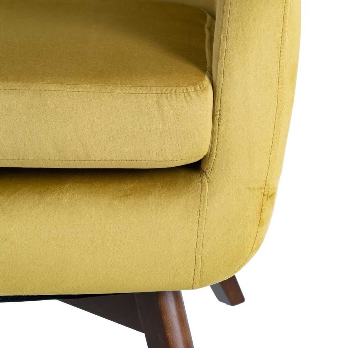 Fåtölj 75 x 83 x 103 cm Syntetmaterial Trä Senap - 4