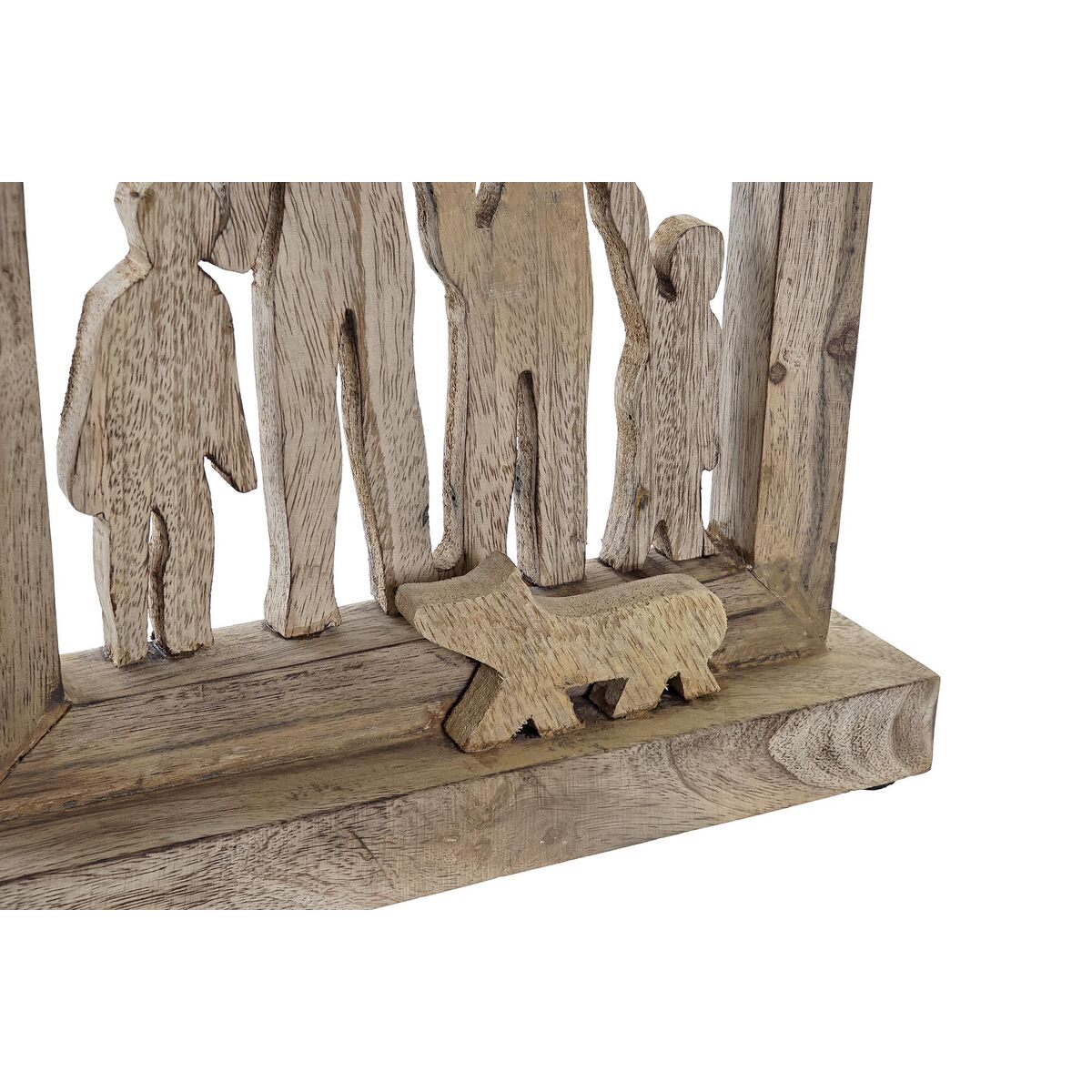 Prydnadsfigur DKD Home Decor Brun Mangoträ Modern Familj (30 x 8 x 39 cm) - 3