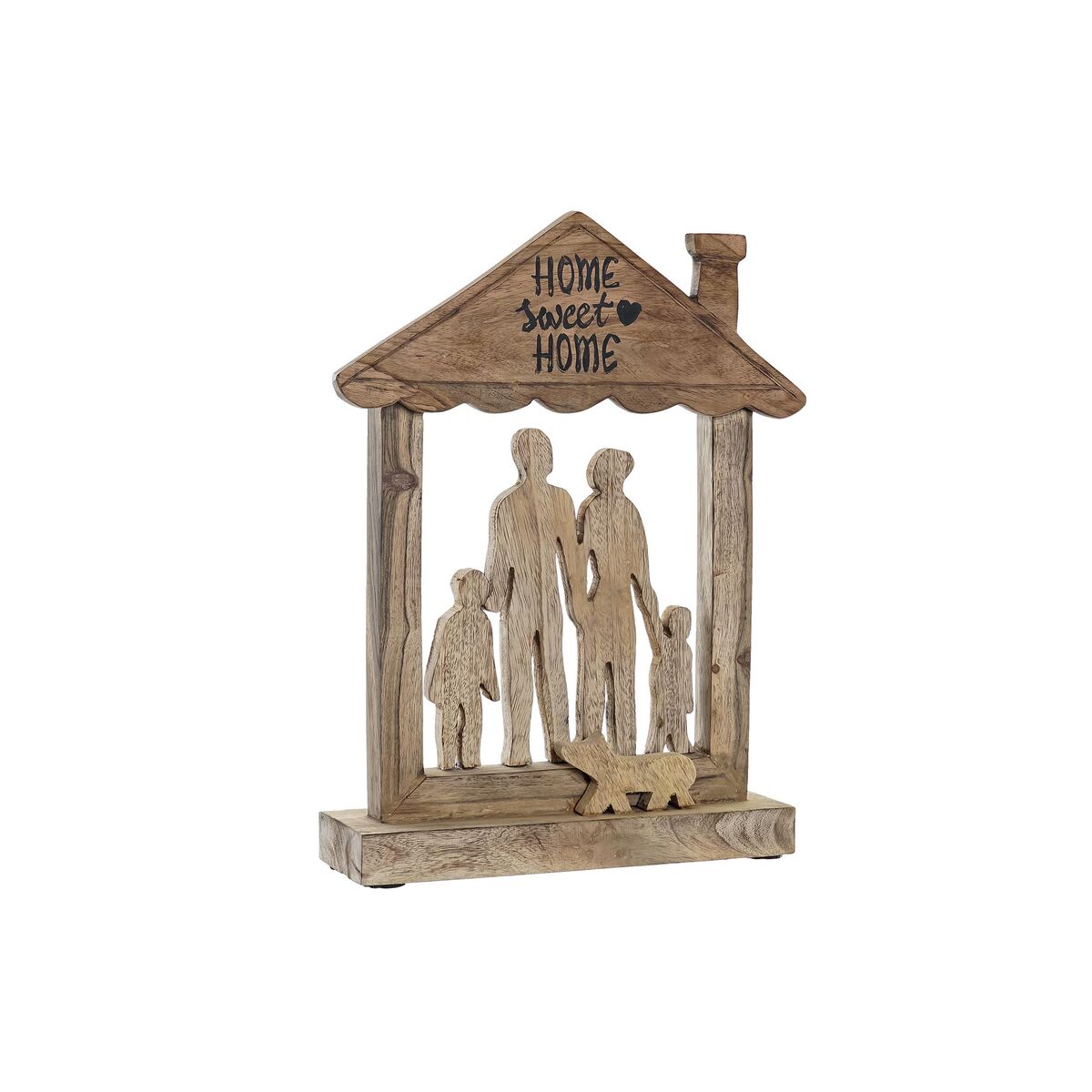 Prydnadsfigur DKD Home Decor Brun Mangoträ Modern Familj (30 x 8 x 39 cm)