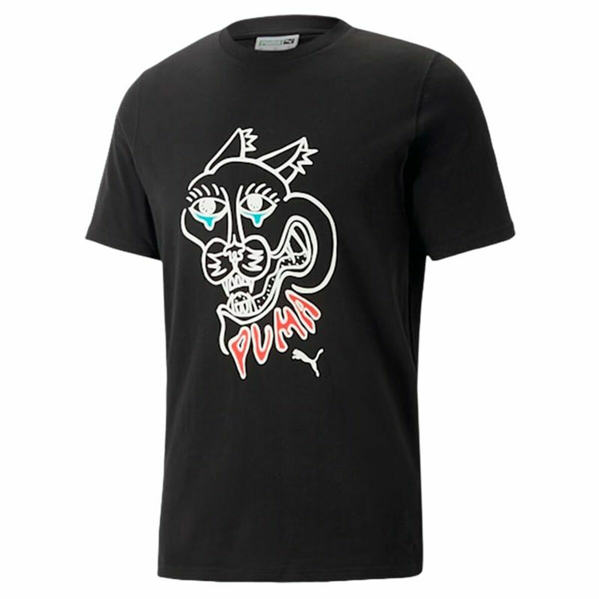 T-shirt med kortärm Herr Puma Gaphics Svart - 4