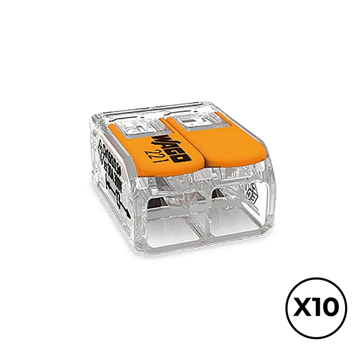 Snabbkoppling Wago 16 x 21,1 x 10,1 mm 450 V Anslutningar x 2 6 mm (10 antal)