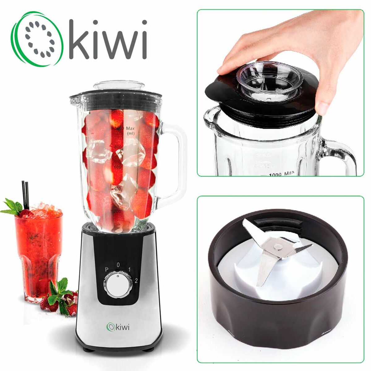 Glasmixer Kiwi 1 L 400W 400 W 1 L 1L - 5