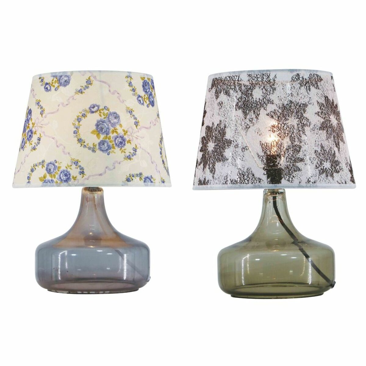 Bordslampa DKD Home Decor 28 x 28 x 40,5 cm Glas Multicolour 220 V 50 W (2 antal) - 3
