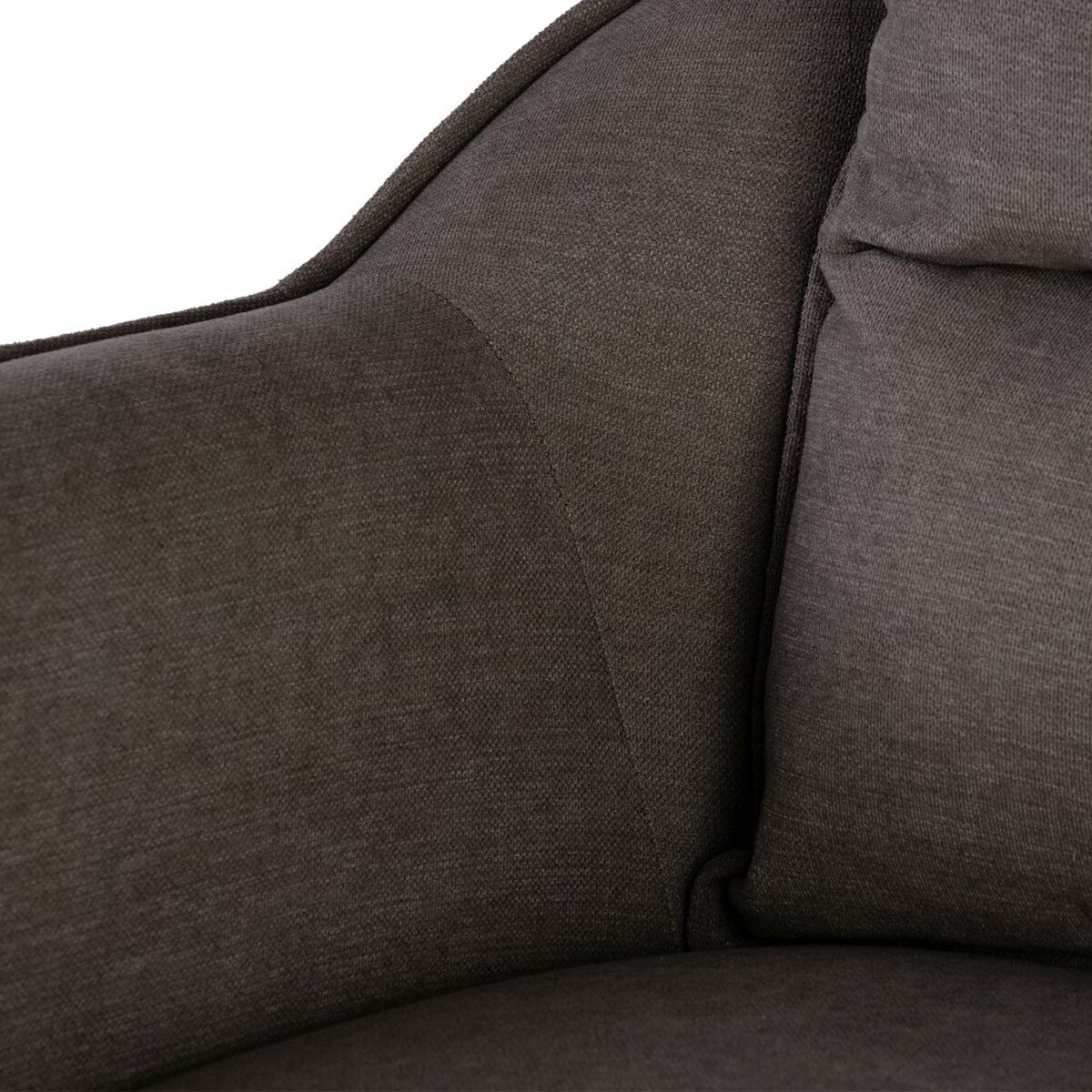 Fåtölj 76,5 x 70 x 74 cm Syntetmaterial Metall Mörkgrå - 6