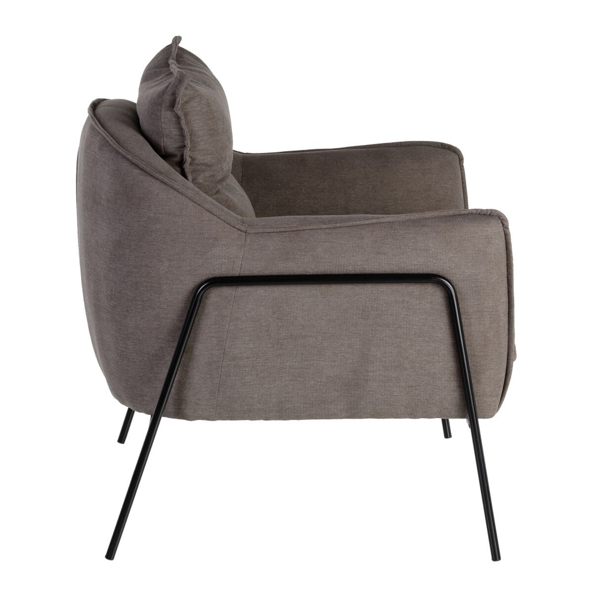 Fåtölj 76,5 x 70 x 74 cm Syntetmaterial Metall Mörkgrå - 3