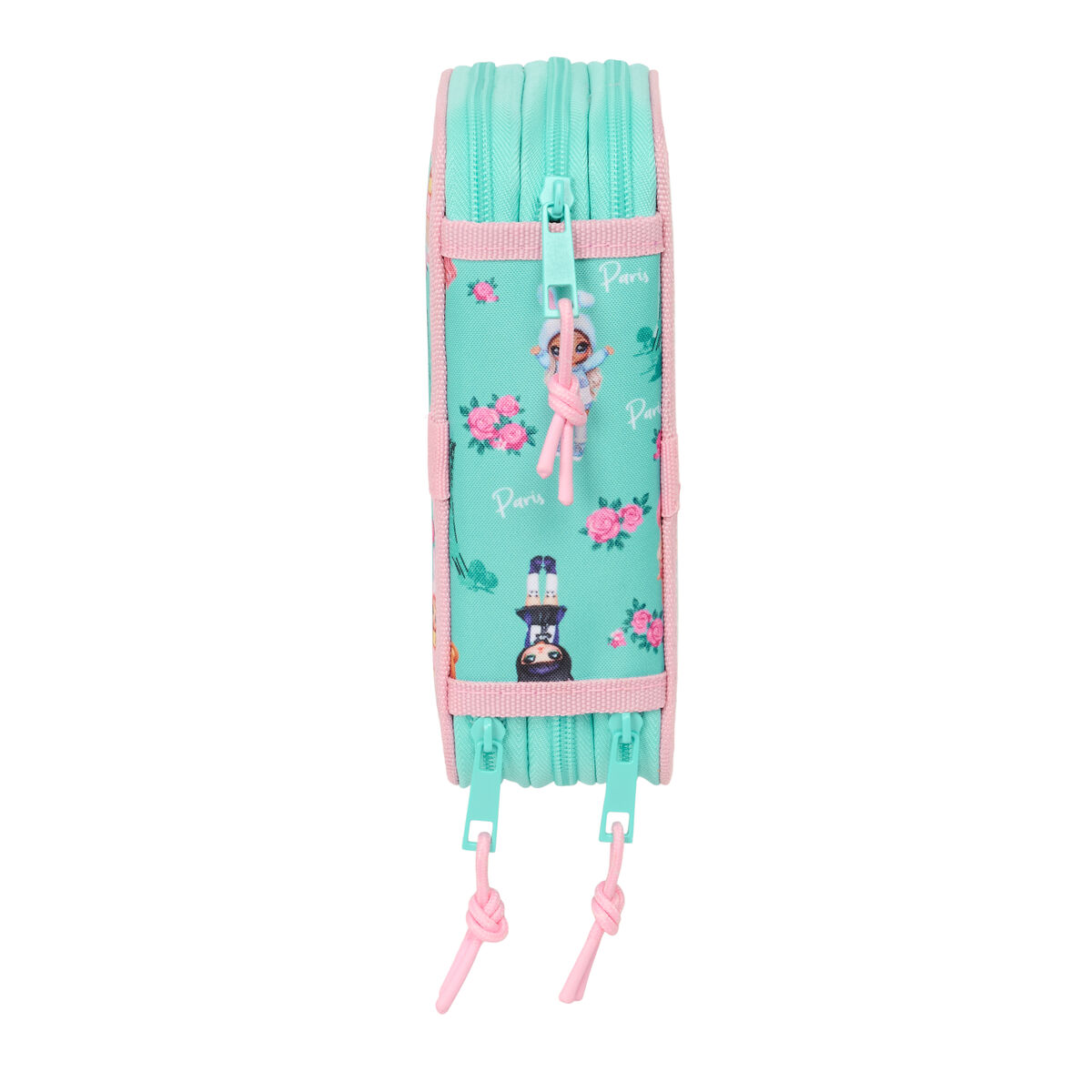 Trippel pennfodral Na!Na!Na! Surprise Bunny Rosa Turkos 12,5 x 19,5 x 5,5 cm 37 Delar - 4