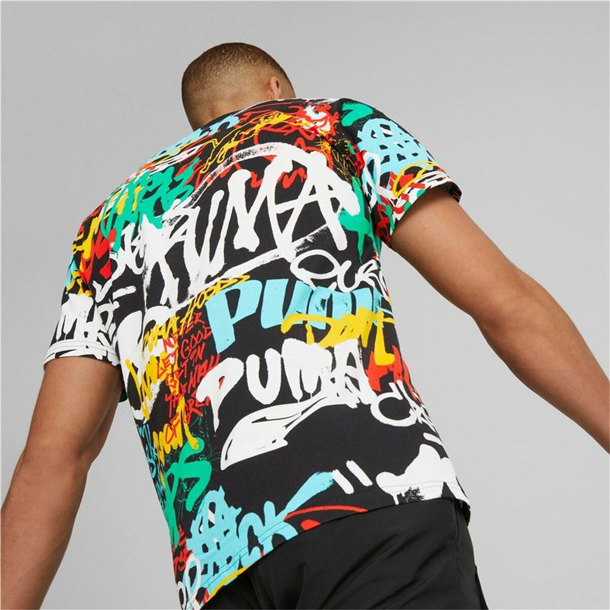 T-shirt med kortärm Herr Puma Graffiti Svart - 4