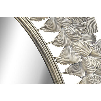 Väggspegel DKD Home Decor Champagne Löv av en växt 69 x 3,5 x 98,5 cm