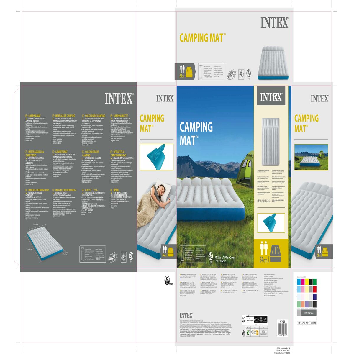 Luftmadrass Intex 127 x 24 x 193 cm (3 antal) - 19