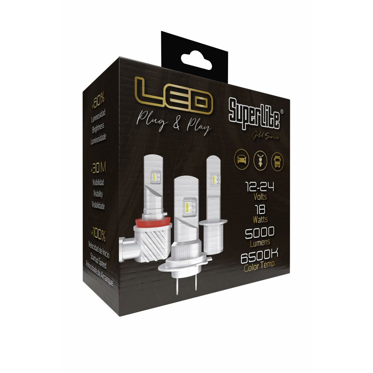 Halogen LED-konverteringssats Superlite Gold HB4 18 W LED - 5