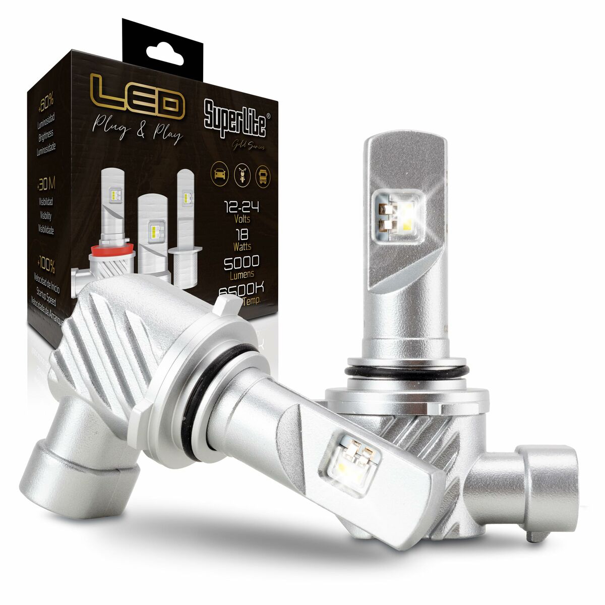 Halogen LED-konverteringssats Superlite Gold HB4 18 W LED