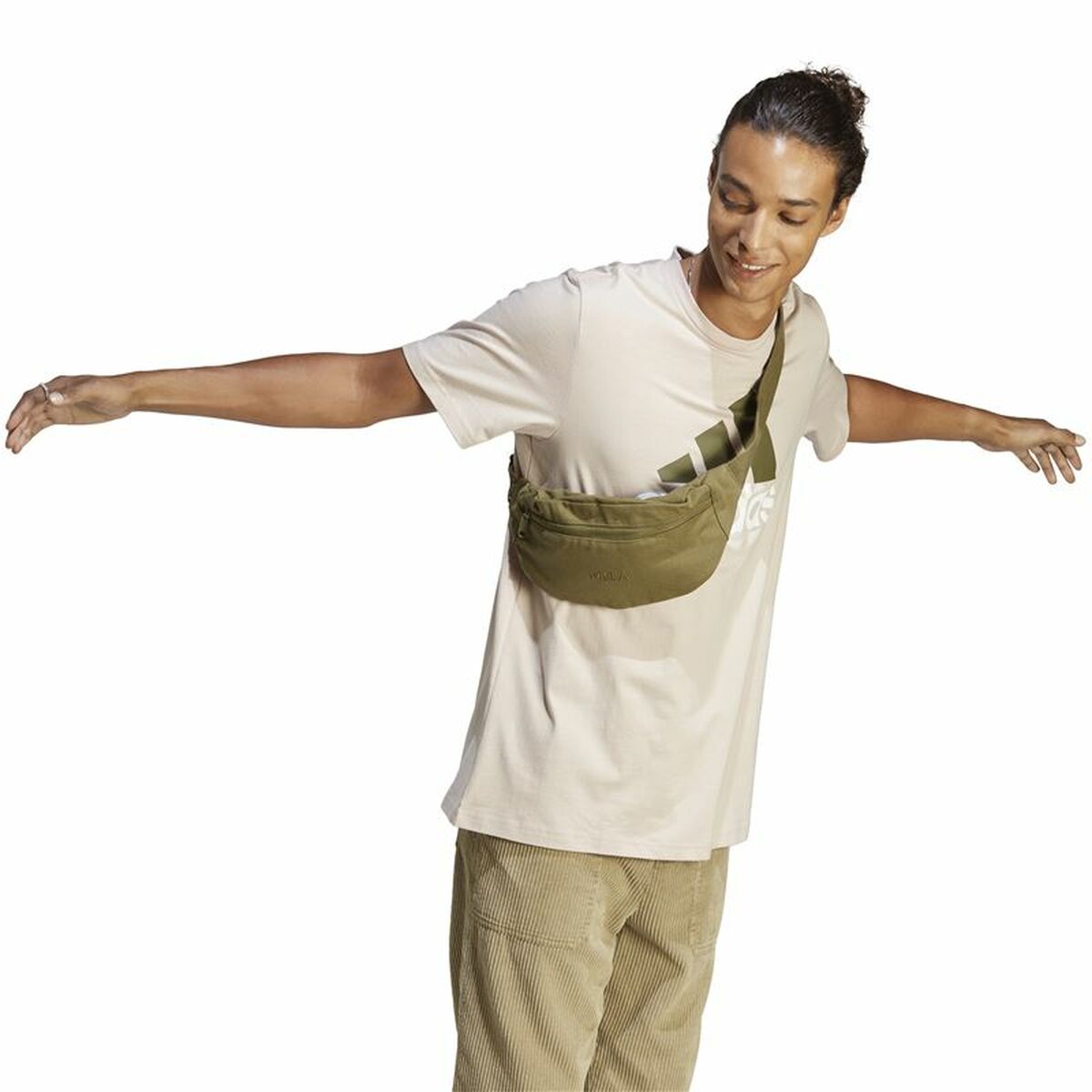 T-shirt med kortärm Herr Adidas Essentials Beige - 5