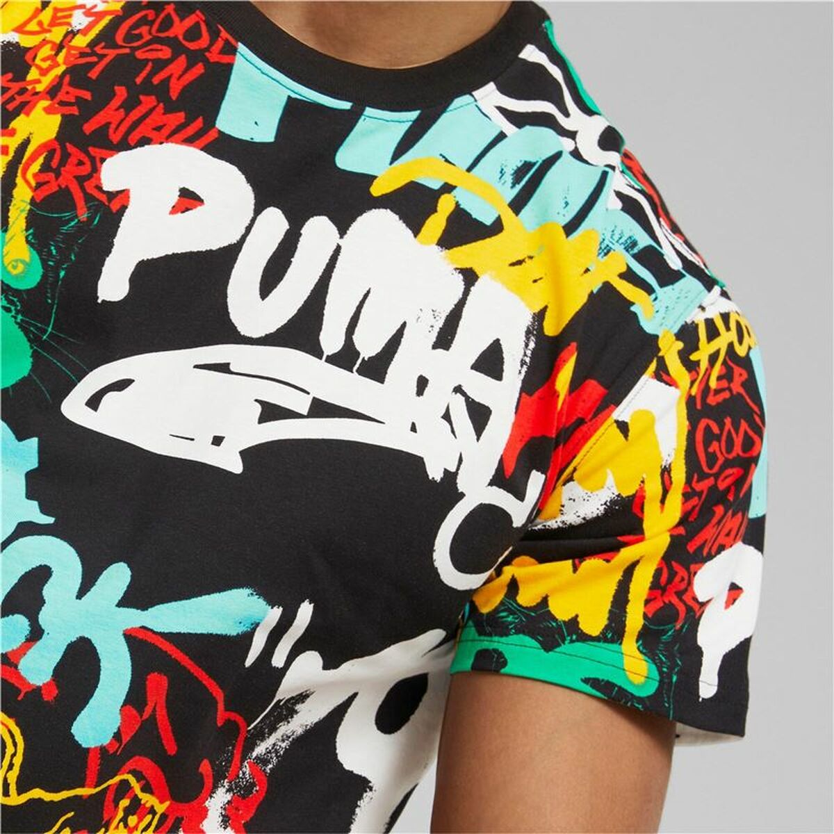 T-shirt med kortärm Herr Puma Graffiti Svart - 5