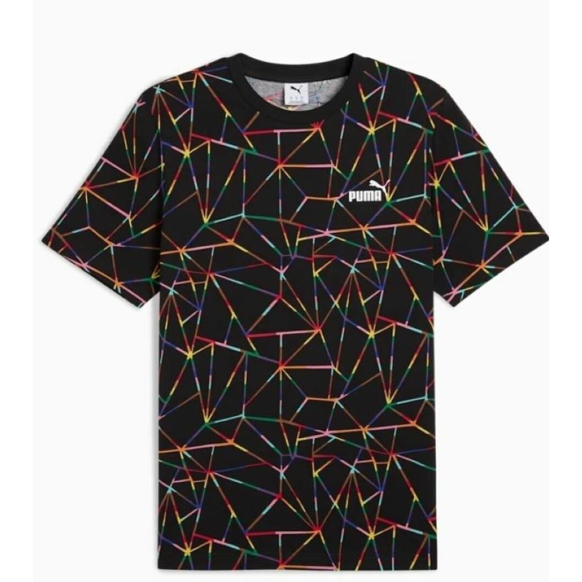 T-shirt med kortärm Herr Puma LOVE UNITED AOP Tee Svart