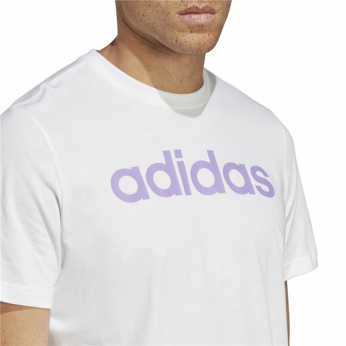 T-shirt med kortärm Herr Adidas Essentials Vit - 6