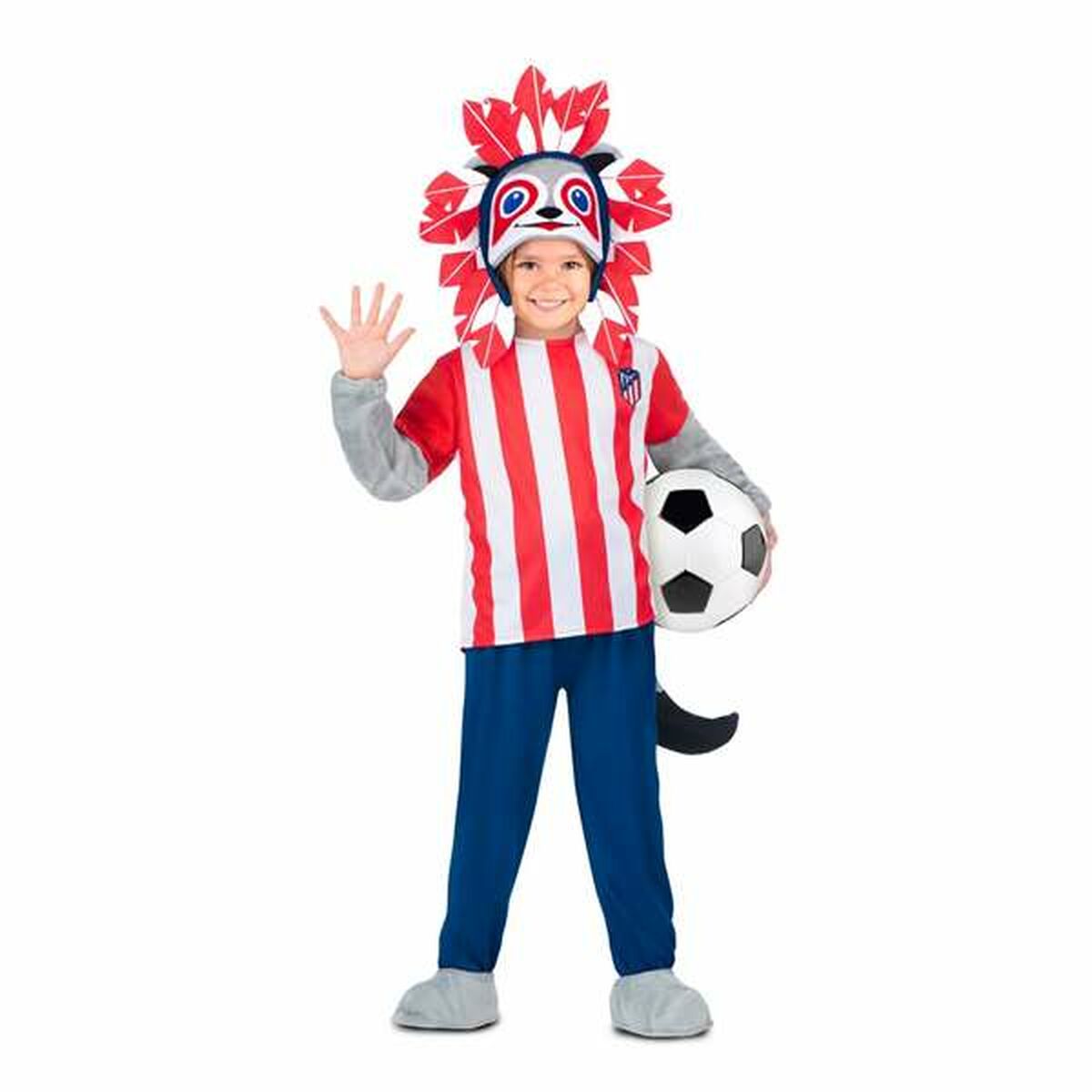 Maskeraddräkt för barn Atlético Madrid 5 Delar American Indian - 4