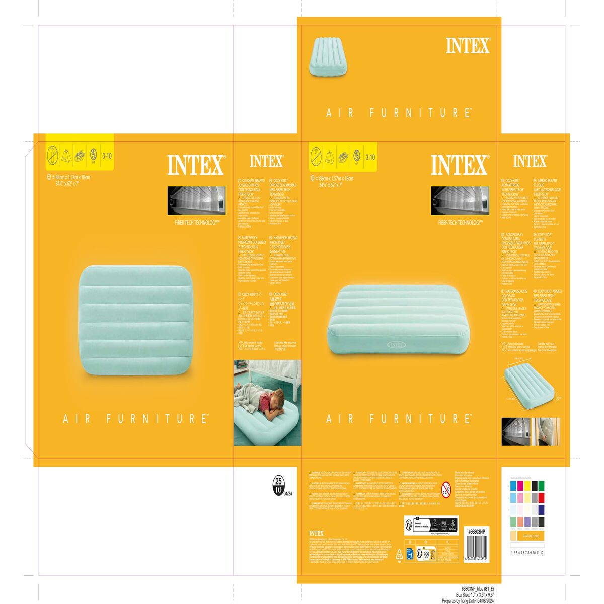 Luftmadrass Intex COZY KIDZ Barn 88 x 18 x 157 cm (6 antal) - 19