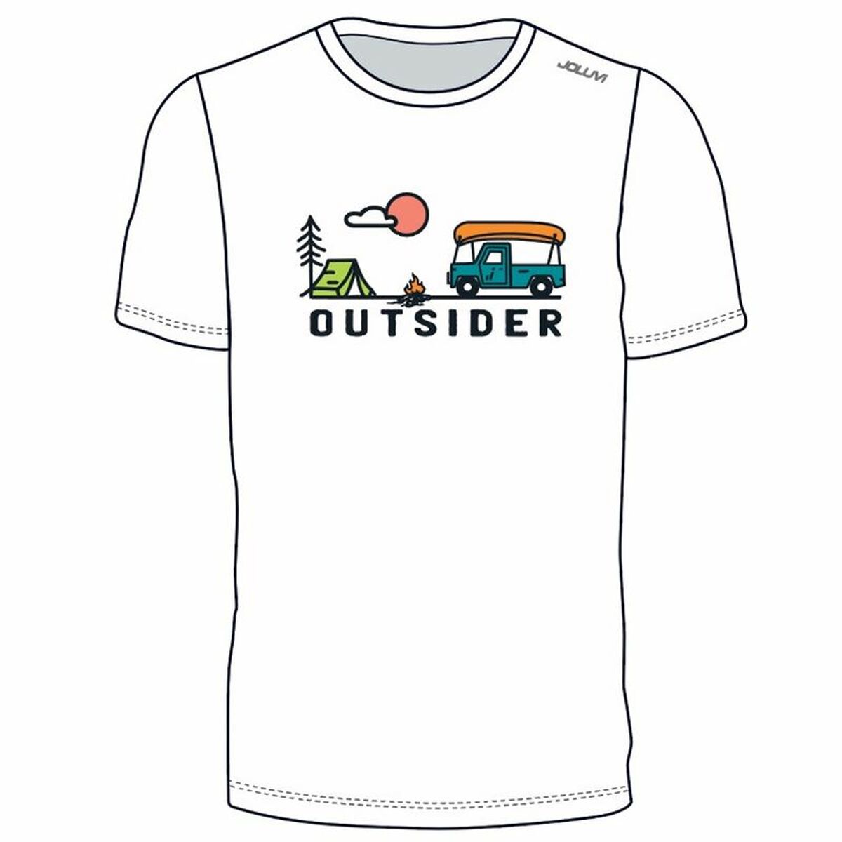 T-shirt Joluvi Outsider Camp Vit - 3