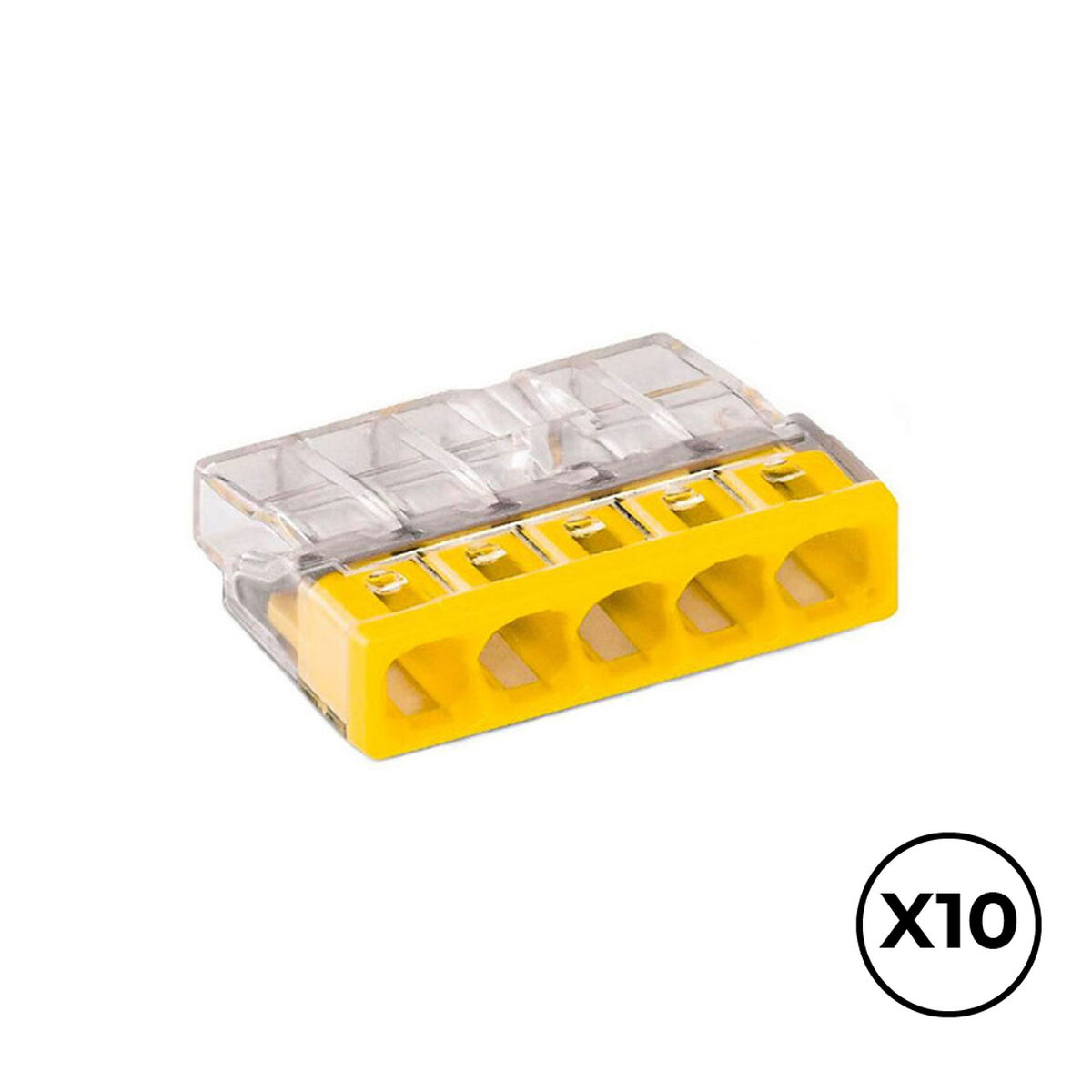 Snabbkoppling Wago 2,5 mm 5 Anslutningar (10 antal)