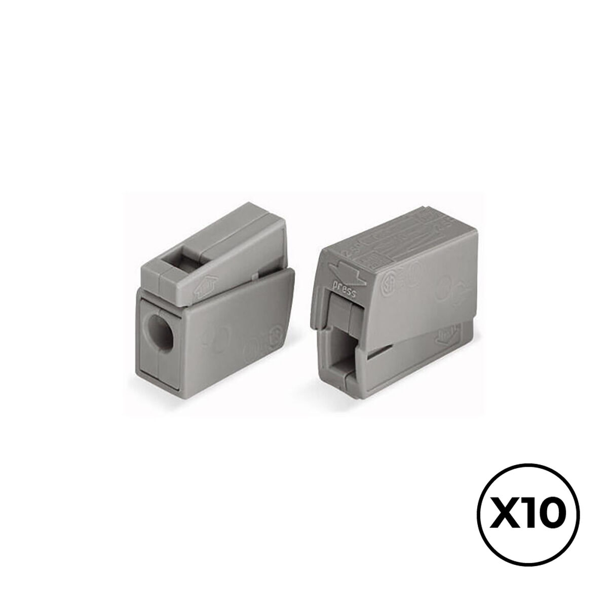 Snabbkoppling Wago 8 x 20,4 x 15,5 mm 2,5 mm Anslutningar x 2 (10 antal)