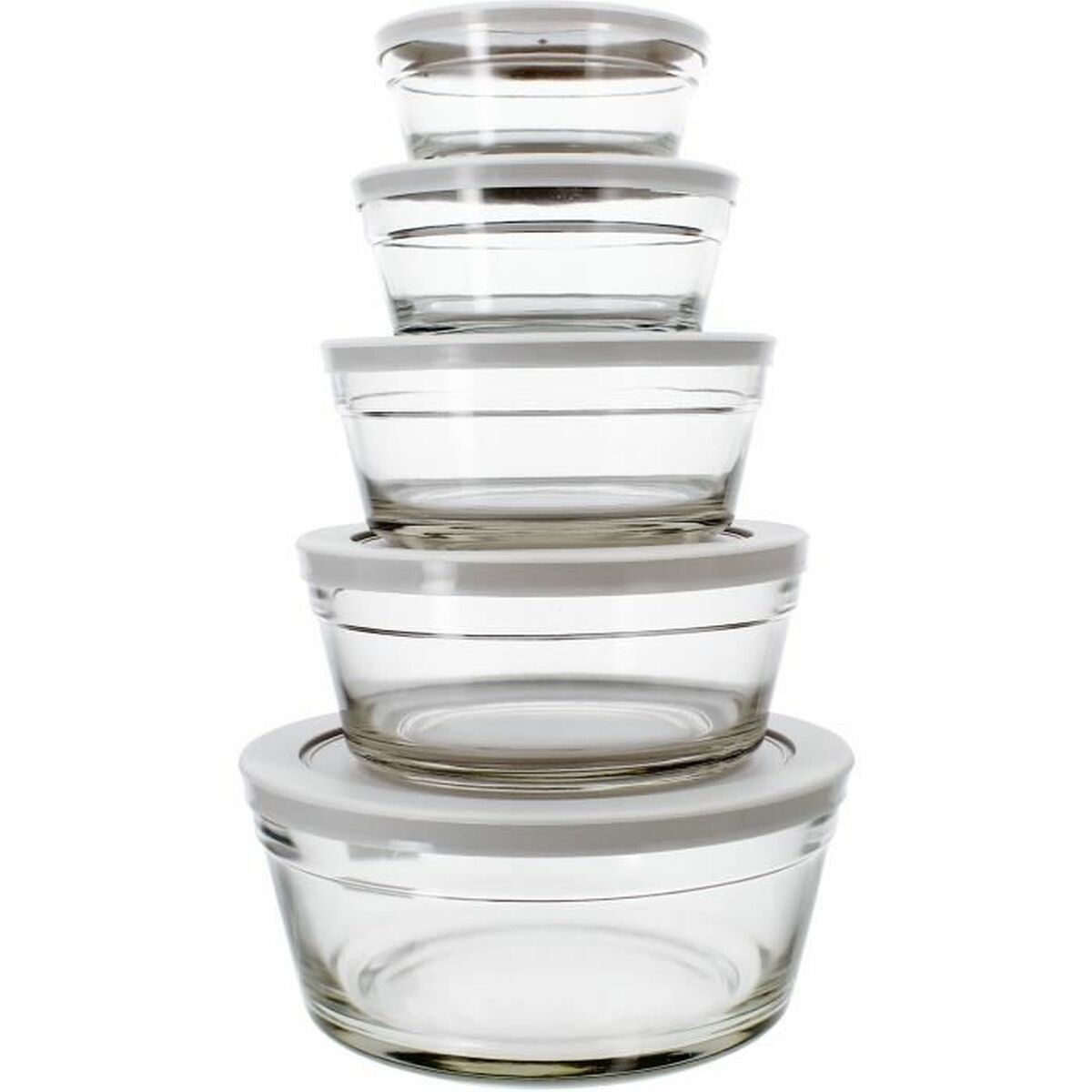 Behållare för matkonservering Menastyl Rund 150 ml 400 ml (5 antal)