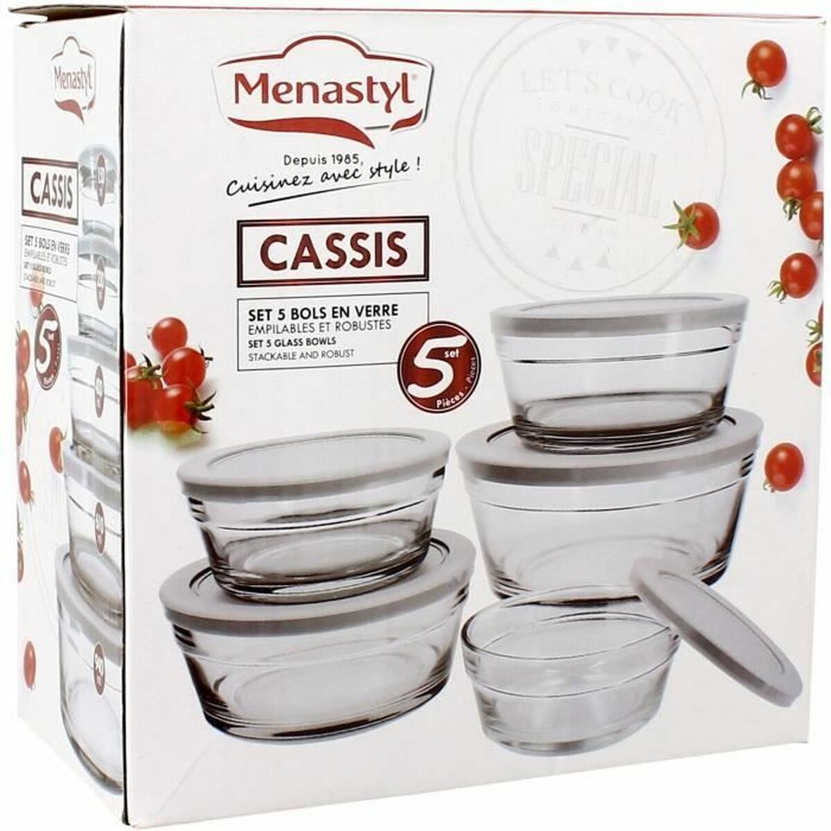Behållare för matkonservering Menastyl Rund 150 ml 400 ml (5 antal) - 2