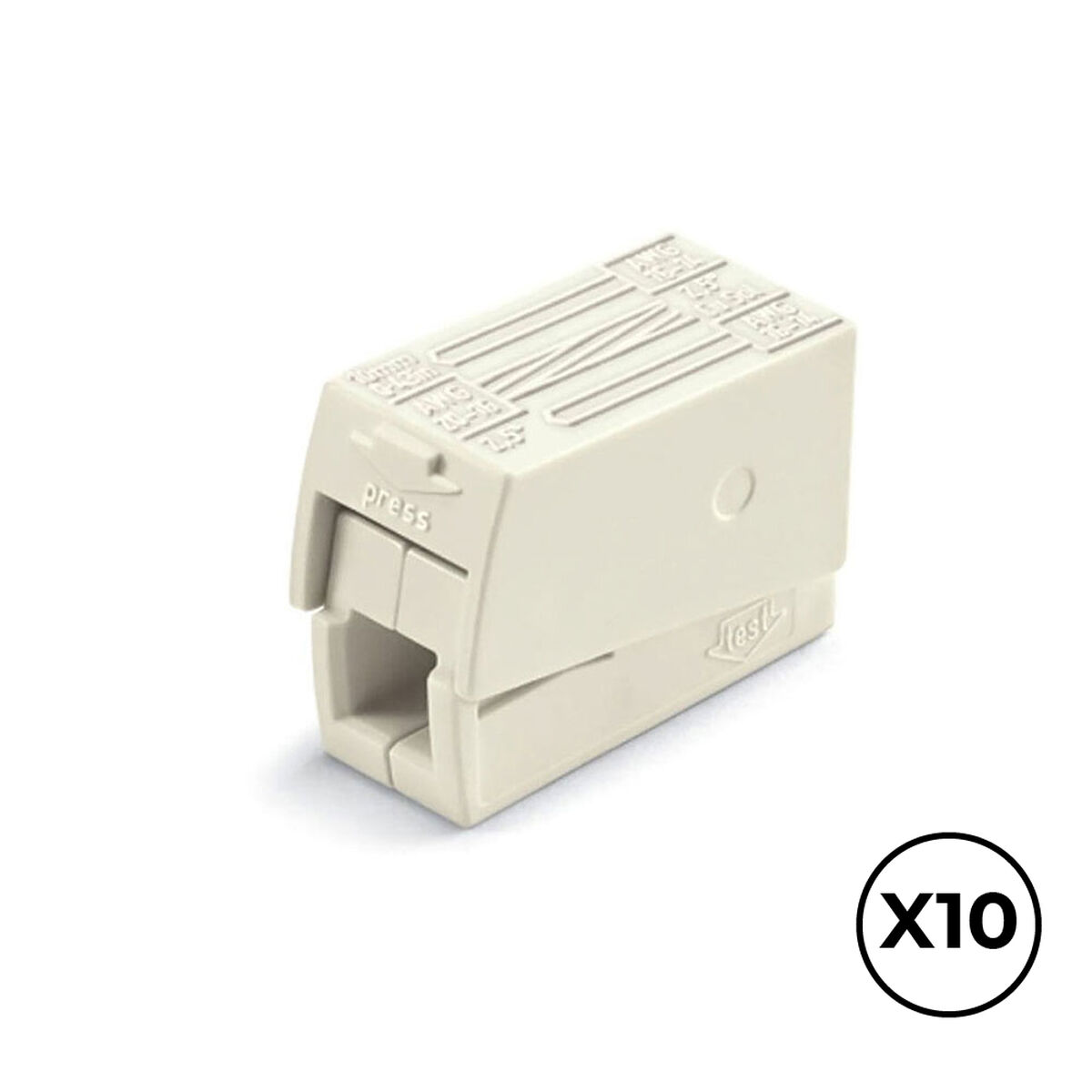 Snabbkoppling Wago 9,5 x 20,4 x 15,5 mm 2,5 mm 3 conexiones (10 antal)