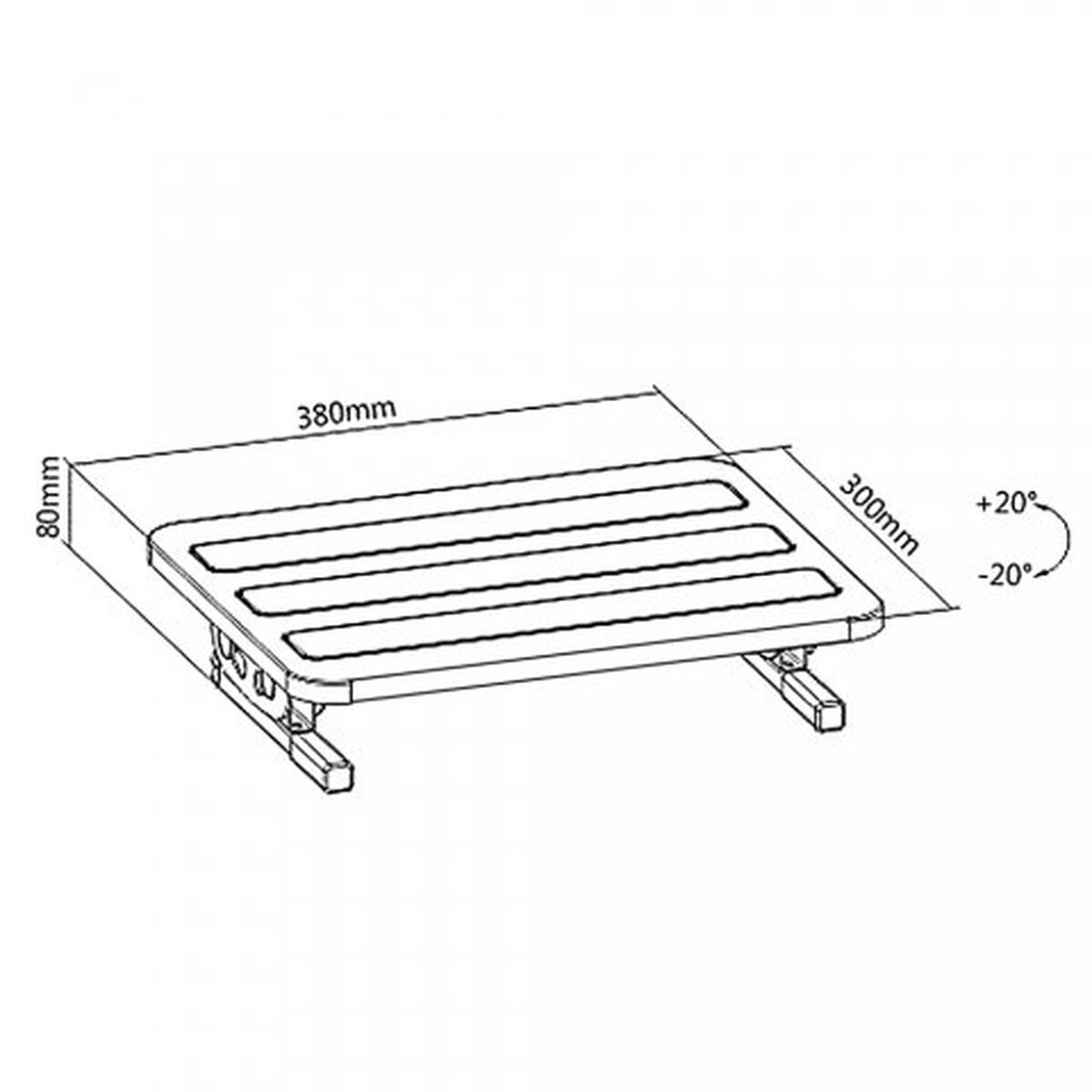 Fotpall MacLean MC-831 Svart 30 cm - 6