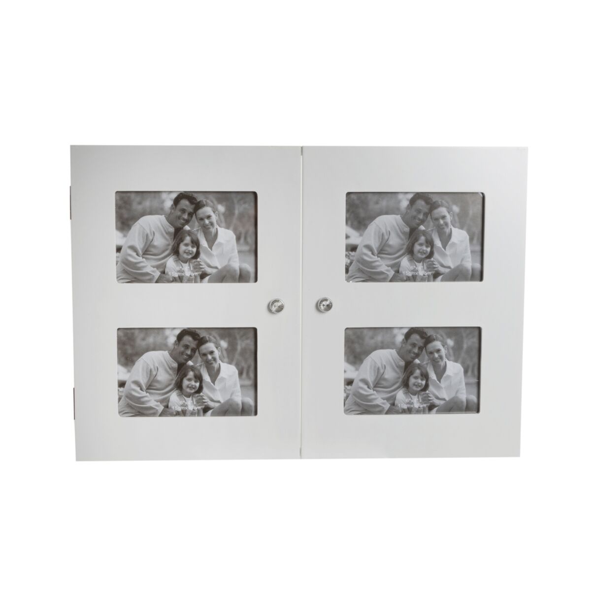 Dekorationslåda DKD Home Decor Vit Glas Trä MDF Romantisk Fotoramar Räknare