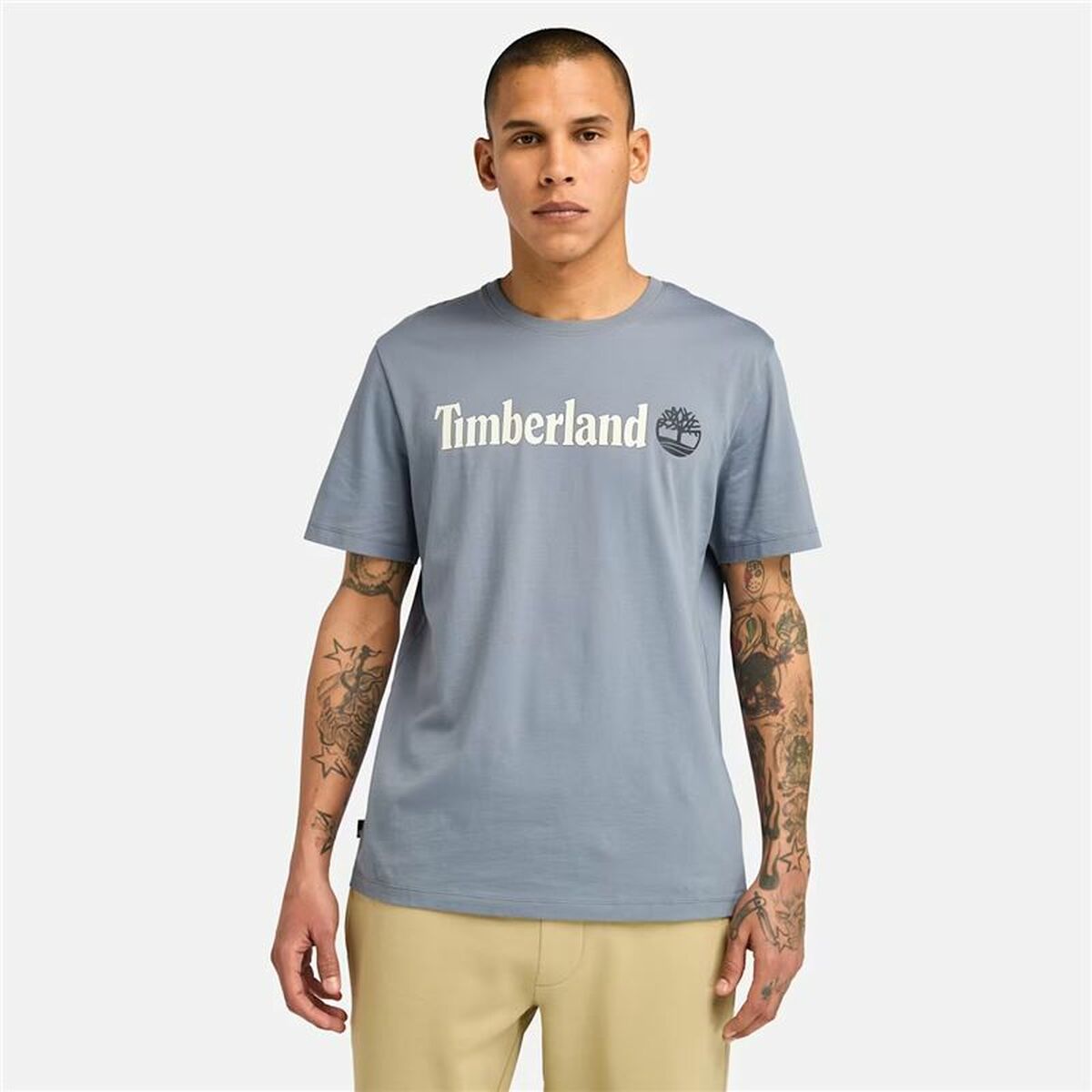 T-shirt med kortärm Herr Timberland Kennebec River Linear Logo - 2
