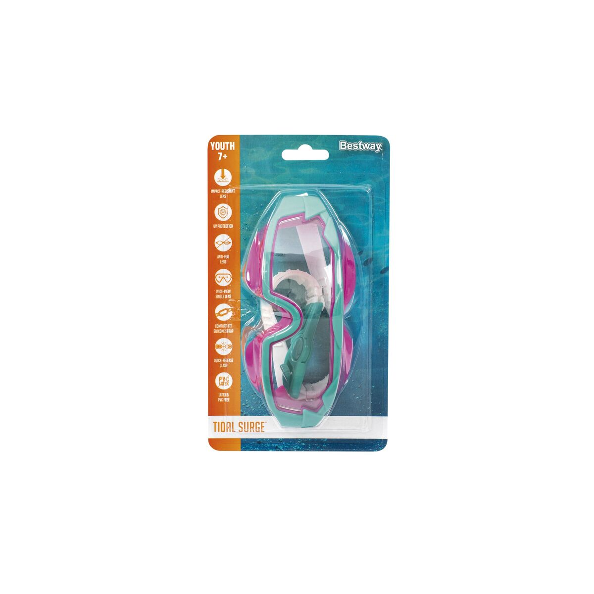 Bestway Junior Dykkermaske Silikonsnor Antidugg +7 År Strand og Basseng 21179 - 6