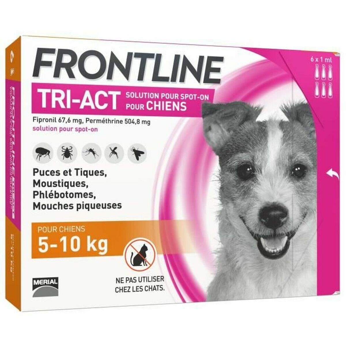 Pipett för hundar Frontline Tri-Act 5-10 Kg - 2