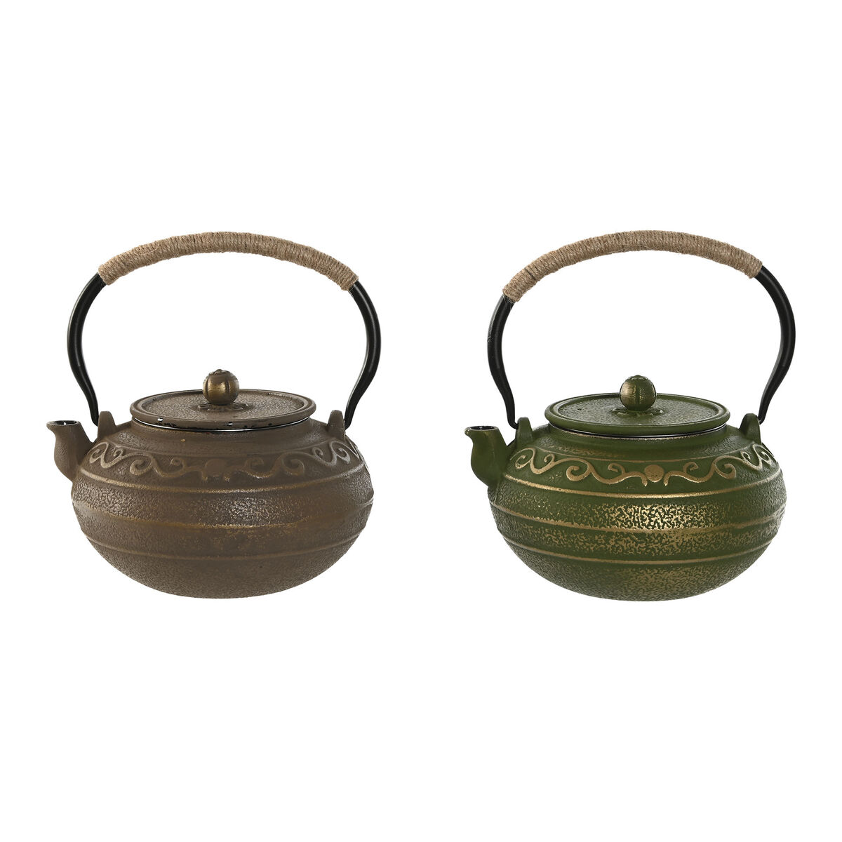 Tekanna Home ESPRIT Brun Grön Rostfritt stål Järn 1,3 L (2 antal) - 3