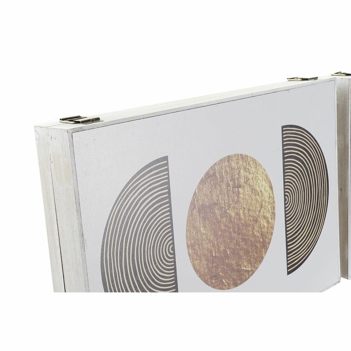 Dekorationslåda DKD Home Decor Svart Gyllene Trä MDF (2 antal) - 4