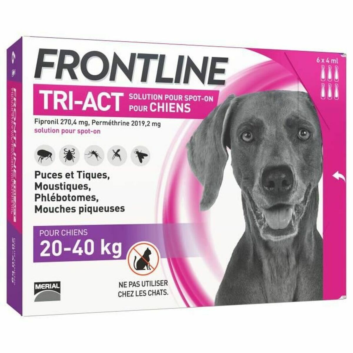 Pipett för hundar Frontline Tri-Act 20-40 Kg