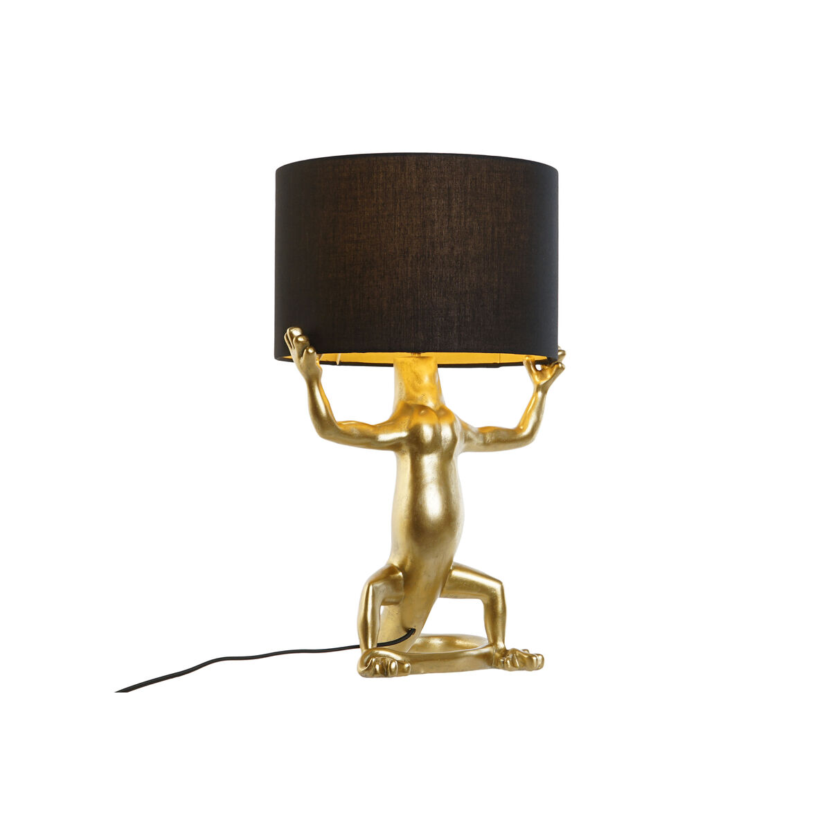 Bordslampa Home ESPRIT Svart Gyllene Harts 50 W 220 V 31 x 28 x 50 cm (2 antal) - 2