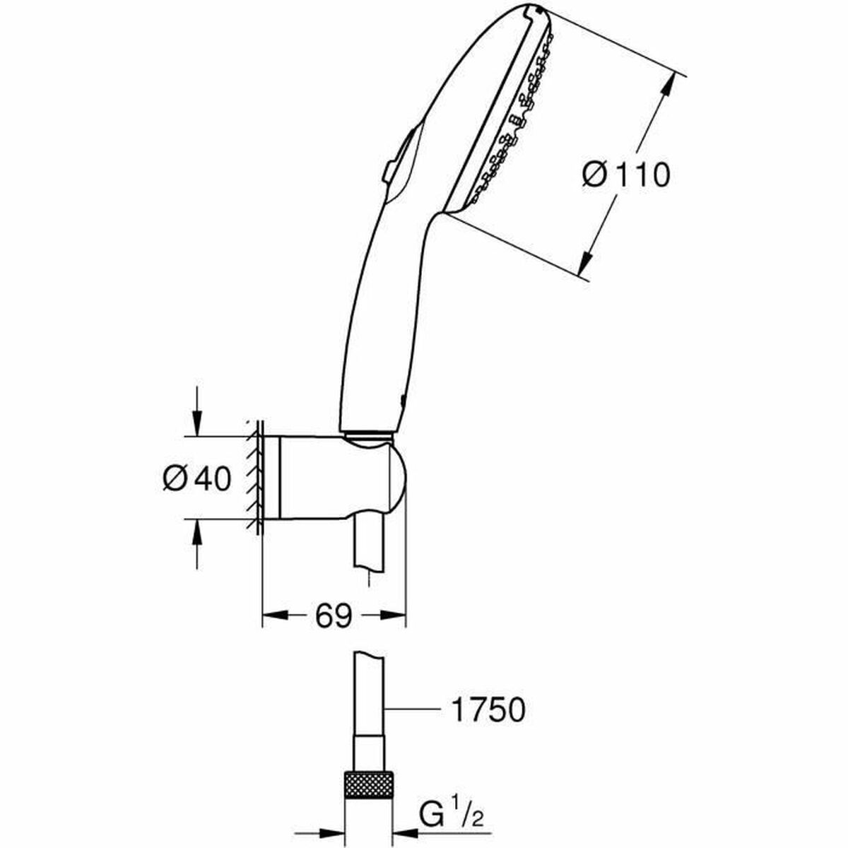 Duschros Grohe Plast - 3