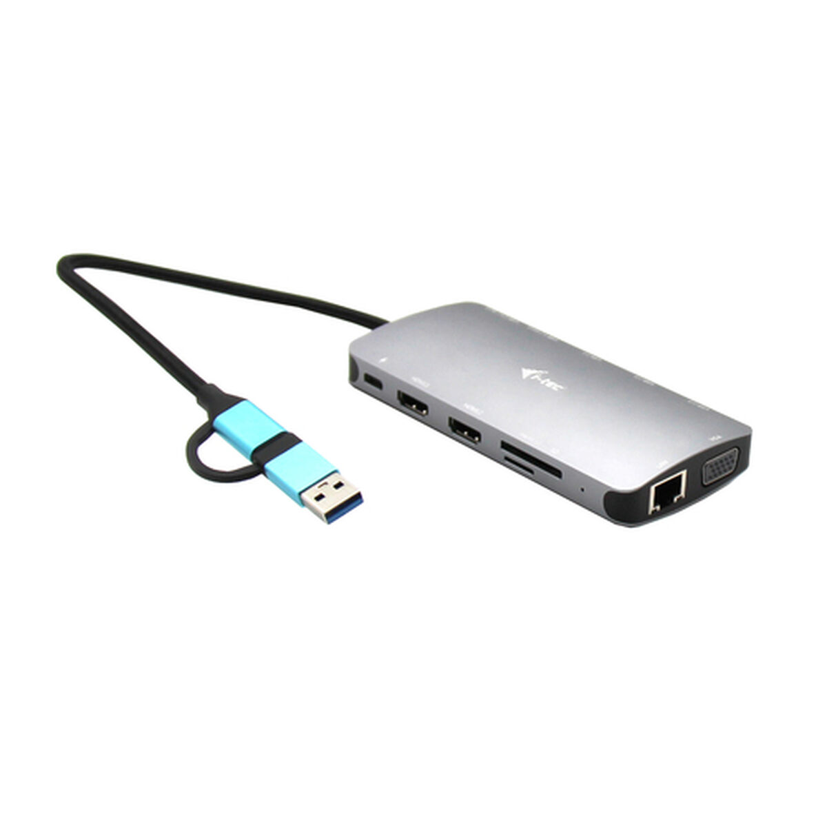 USB-HUB i-Tec CANANOTDOCKPD Silvrig - 2