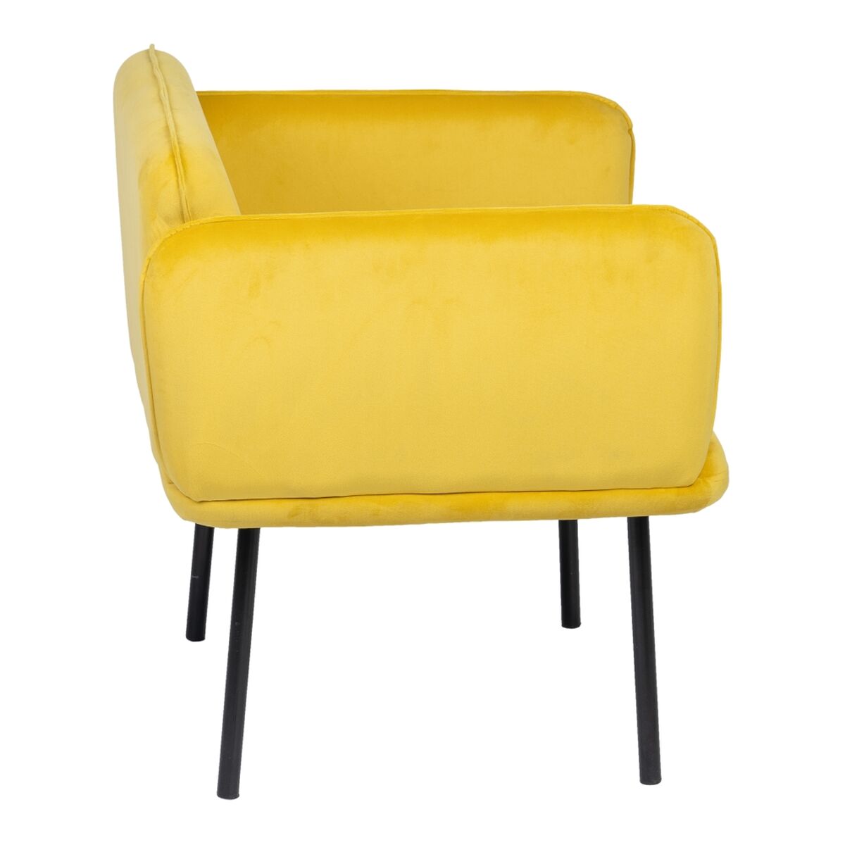 Fåtölj Gul Svart 100 % polyester 76 x 64 x 77 cm - 3