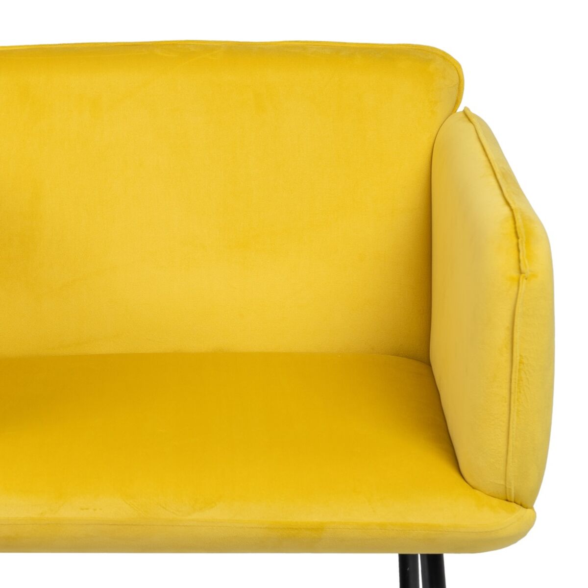 Fåtölj Gul Svart 100 % polyester 76 x 64 x 77 cm - 5