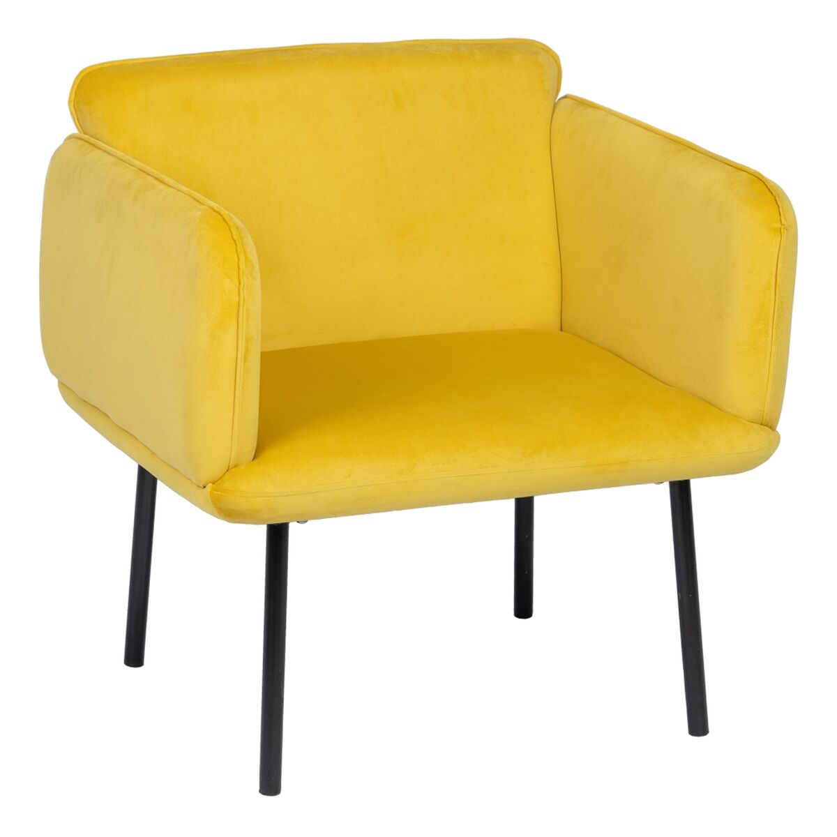 Fåtölj Gul Svart 100 % polyester 76 x 64 x 77 cm