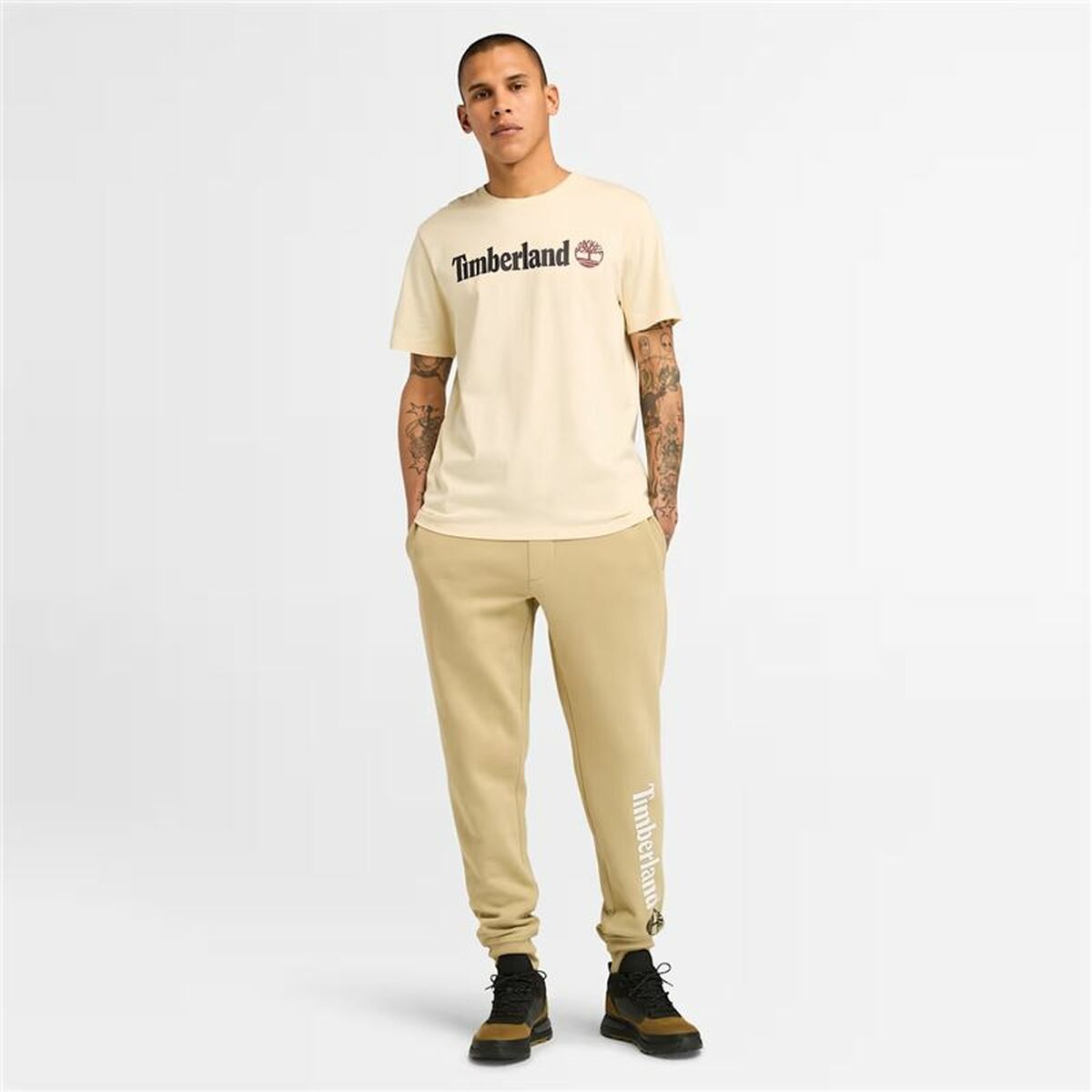 T-shirt med kortärm Herr Timberland Kennebec River Linear Logo - 4